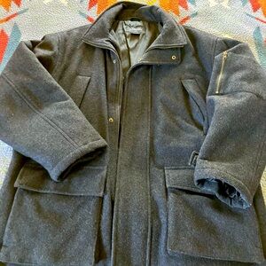 Aberdeen men’s XL wool duffel jacket in gray